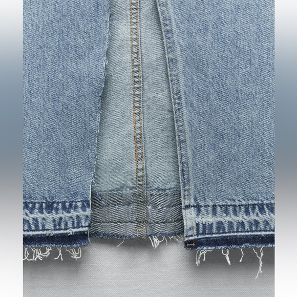 ZARA BLOGGERS FAV TRF LONG DENIM SKIRT - Picture 9 of 14